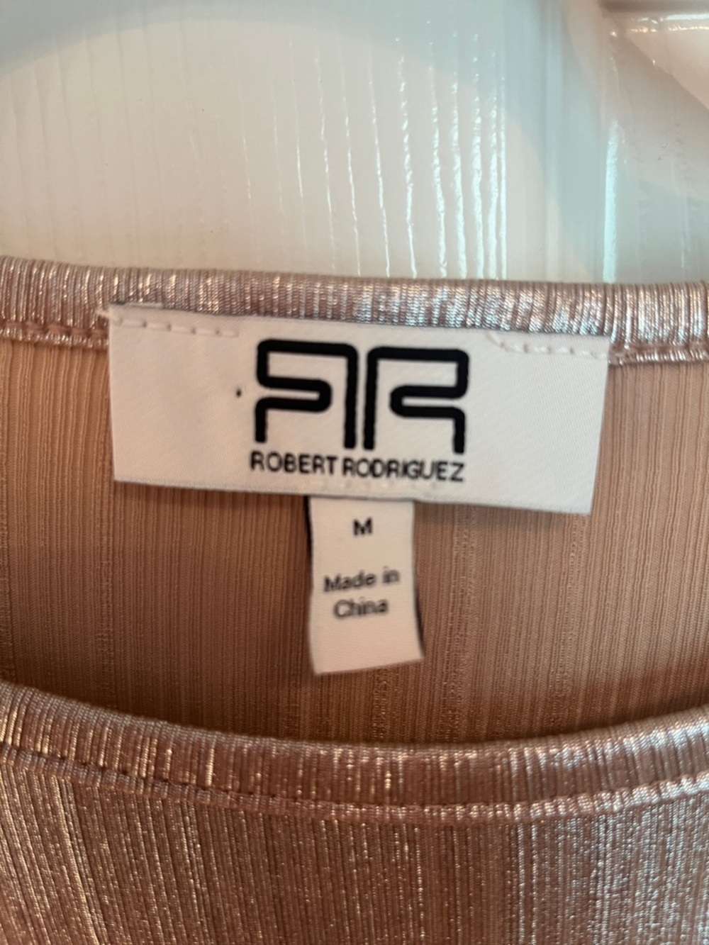 NWT Robert Rodriquez Foil Metallic Top - Picture 3 of 8
